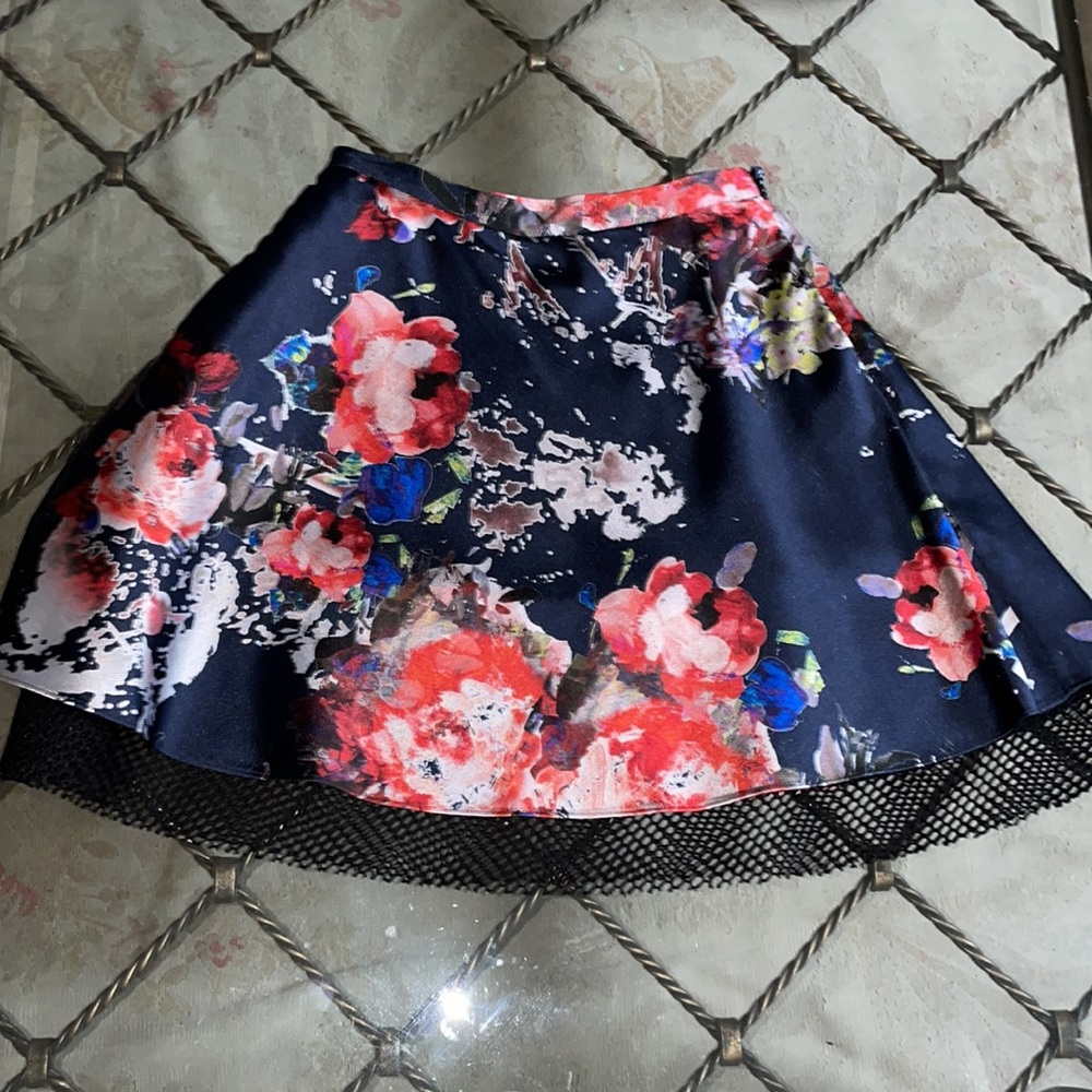 Sachin + Babi printed satin skirt